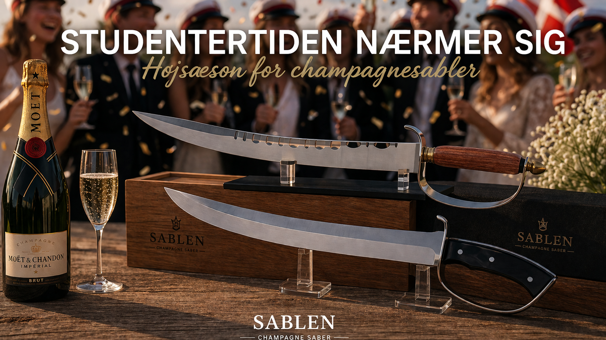 Studentertiden nærmer sig – og det gør højsæsonen for champagnesabler også